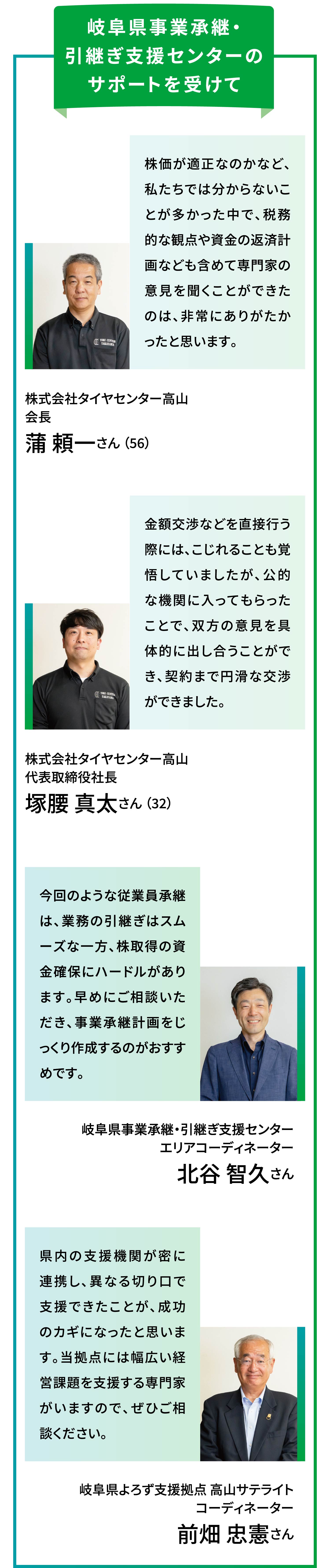 岐阜県事業承継・引継ぎ支援センターのサポートを受けて